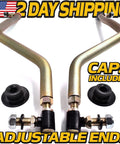 Beefed Up Heavy Duty Steering Drag Link Kit 2 Pack Replaces Poulan Pro For PP155H42 PP19A42 PP19H46 PP20VA46 Includes 2 Sector Gear Dust Caps 4130 Steel With Zinc Coating For Superior Wear; two steering links