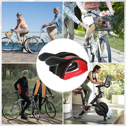4 Piece Bike Pedal Straps With Adjustable Toe Clips For Fixed Gear Road BMX And MTB Bikes Anti Slip Nylon Straps