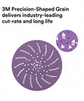 Hookit Clean Sanding Disc 732U 120 Plus Grit Vacuum Sanding Disc with C Weight Backing, multi-hole pattern, 5 inch