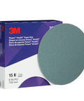 Blue 6 Inch Hookit Foam Disc P5000 Finishing Pad For Auto Paint, Patterned Mineral Structure For Fast Cut Then Smooth Finish, 15 Discs Pack