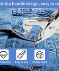 Dope 9.5mm Metal Snap Button Kit With 403 Pieces Silver Hollow Snaps For Fabric, installed on denim using pliers