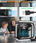Beefed Up 3D Printer Enclosure With Built In Ventilation Kit Fireproof And Dustproof Noise Reducing Protective Cover With USB LED