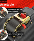 2 Pack 2 Inch Auto Retractable Ratchet Straps With S Hooks, Heavy Duty 15ft Self Retracting Tie Down Straps, 3310 Lbs Break Strength