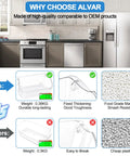 Comparison of Alvar fridge components highlighting features like durability and food-grade materials against cheaper options.