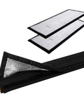 Two Pack 3 Layer Outdoor Pipe Insulation Sleeve Cotton Tube 24 By 8 Inch 600D Water Pipe Wrap For Freeze Protection And Heat Loss Prevention