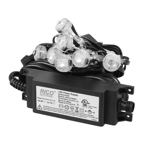 ZigBee RGBW Color Changing Outdoor Accent Light Starter Kit power supply and control module with 9 lights