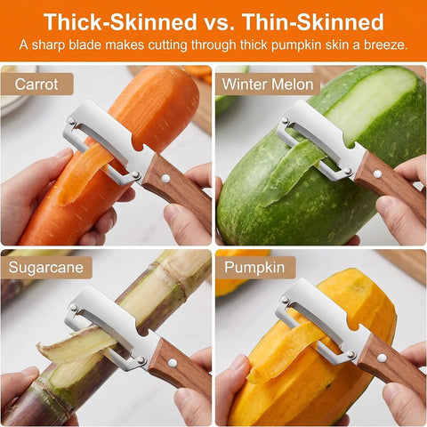 Heavy Duty 2 In 1 Kitchen Peeler With Bottle Opener peeling carrot, winter melon, sugarcane, pumpkin with 1.8mm steel blade