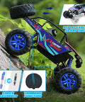 Large 1:8 Scale Monster Truck RC Car For Adults And Teens climbing a tree, showing off-road capability and replaceable spare tire.