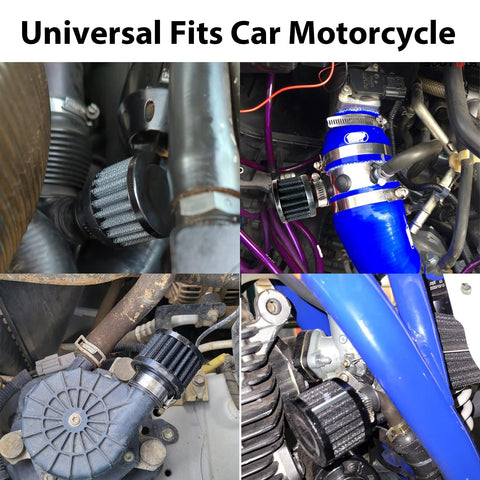 25mm Universal Air Intake Filter For 1 Inch Intake Cold Air Filter Auto Breathe Vent Crankcase Cleaner on car and motorcycle