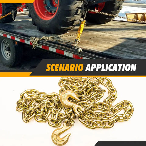 Badass Two Pack Ratchet Load Binder With Grade 70 Hook To Hook Five Sixteen Inch By Ten Foot Chains Built Different To Haul Heavy Loads Without A Sweat And Keep Your Cargo Locked Down Dead