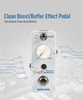 Top view of Clean Boost Pedal With Buffer 0-12dB Gain Mini Pure Boost Guitar And Bass Effects Pedal With On Off Switch