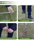 Steps for using 36 Inch Stainless Steel Soil Probe With Foot Pedal And Reusable Sample Bags For Lawn Garden Farm Soil Sampling