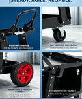 Heavy Duty 3 Tier Welding Cart With 400 Lb Load Capacity Rolling Metal Utility Cart With Raised Handle And 360 Degree Swivel Wheels