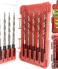Woodworking Tapered Countersink Drill Bit Set, 10 Piece Pack With Five 11/64 Inch And Five 3/16 Inch Bits, Includes Durable Plastic Case