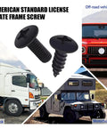 Rustproof License Plate Screws Kit With Anti Theft And Anti Vibration Stainless Steel Self Tapping Fasteners for trucks and SUVs