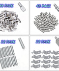 120 Pcs Shelf Pins Kit With Four Styles Nickel Plated Shelf Support Pegs For Bookcases Kitchens Cabinets And Closets shown in 4 styles