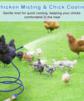 60 Inch Outdoor Misting System For Patio And Garden Cooling Flexible Hose Mister cooling chickens on grass