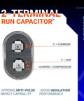 10uF 370 To 440V Oval Run Start Capacitor CBB65 Replacement Part 5 Percent Tolerance For Air Conditioners AC Units