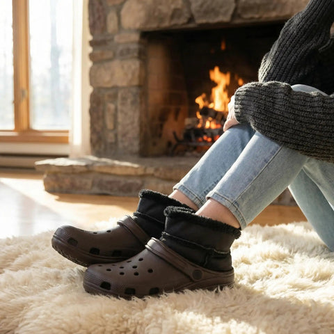 Two Pairs Black Fuzzy Clog Liners Warm Removable Insoles For Indoor Outdoor Wear Size 37 38 Replacement Fur Insert
