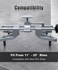 Two Pack Universal Magnetic Wheel Alignment Tool And Pro Grade Camber Gauge, fits 11-25 inch rims, silver metal, precise alignment tool.