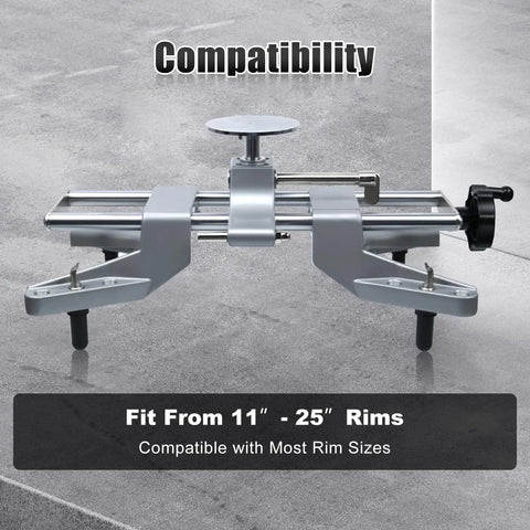 Two Pack Universal Magnetic Wheel Alignment Tool And Pro Grade Camber Gauge, fits 11-25 inch rims, silver metal, precise alignment tool.