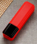 Rock Solid Solder Free 18650 Single Cell Case With Fast Charge Usb Input Plug And Play Portable Power Enclosure For Camping Hiking Daily Gear Adventures in red color.
