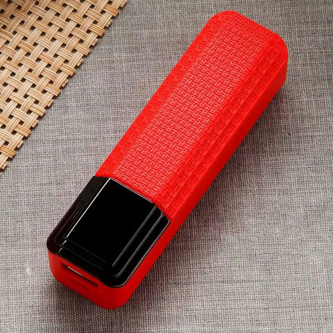 Rock Solid Solder Free 18650 Single Cell Case With Fast Charge Usb Input Plug And Play Portable Power Enclosure For Camping Hiking Daily Gear Adventures in red color.