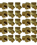 Pro Level Heavy Duty 3/4 Inch NPT Solid Brass 45 Degree Street Elbow Pipe Fitting Male Female Threaded Connector Built Tough for Plumbing Compressed Air and Hydraulic Lines 25 Pack arrangement.
