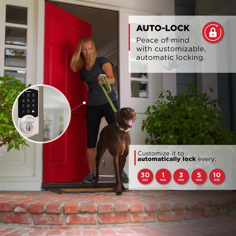 Ditch The House Keys With This Electronic Touchpad Deadbolt Packing Auto Lock And Separate User PINs For Top Tier Home Security In A Brushed Satin Nickel Finish That Holds Up Tight