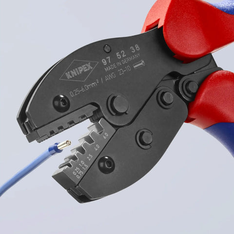Five Position Ferrule Crimping Pliers For Insulated And Non-Insulated End Sleeves With Precision Dies Self-Releasing Lock