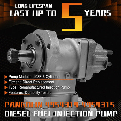 Heavy Duty Remanufactured Fuel Injection Pump For Cummins 6L ISLe QSL8.9 QSL9 ISC QSC Diesel Drop In Replacement Part 4954314