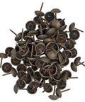Premium Nailhead Trim And Upholstery Tacks For Furniture, Heavy Duty 5/8 Inch Heads In Dark Natural Finish, 100 Count Pack of dark finish tacks.