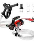 High Output Premium 12 Volt Electric Fuel Transfer Pump Moves 13 Gallons Per Minute With Straight Shooter Nozzle And Durable Hose