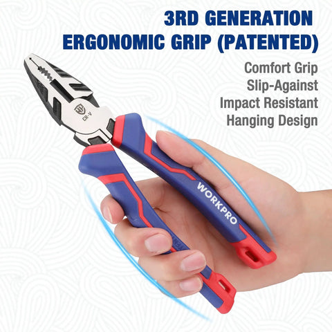 All In One Linesman Pro Screw Extractor Pliers With Non Slip Jaws For Damaged Or Rusted Fasteners Quick Removal 8 Inch