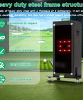 Protective Shield For Square Golf Launch Monitor With Leveling And Ventilated Metal Case Built Tough Indoor Outdoor Golf Simulator Enclosure