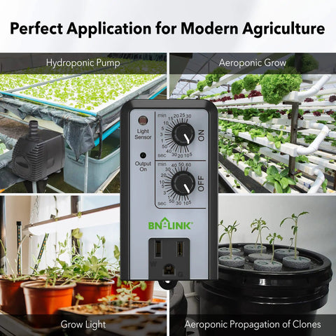 Repeat Cycle Intermittent Timer for Auto On Off in hydroponics, aquaponics, aeroponics settings displaying control panel.