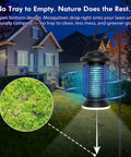 Indoor Outdoor Bug Zapper With 18W Blue Violet UV Light And 2W LED Lamp Delivers 100 Percent More Mosquito Control in backyard