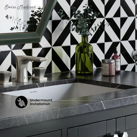 18.5 Inch Rectangular Undermount Bathroom Sink With Seamless Ceramic Build Scratch Resistant Non Porous Finish