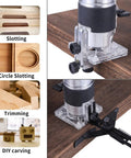 Rock Solid Electric Wood Router And Smooth Operator Trimmer featuring soft cushion grip for slotted and circular cuts on wood.
