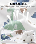 Cozy Cotton Baby Sleep Sack 6 To 12 Months 0.5 Tog wearable blanket with green dinosaur pattern and breathable fabric.