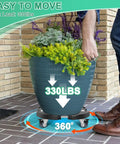 Heavy Duty Plant Caddy With Wheels And Adjustable Stand Fifteen To Twenty One Inches For Moving Large Pots Up To Three Hundred Thirty Pounds Ideal For Vertical Garden Towers Planters Patio Umbrella Bases And Trash Cans