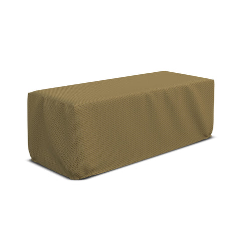 Rectangular Fire Pit Cover With Elastic Hem, 160 GSM Duro Pro Breathable Nonwoven Fabric, Waterproof, 38x28x17 Inches, Brown