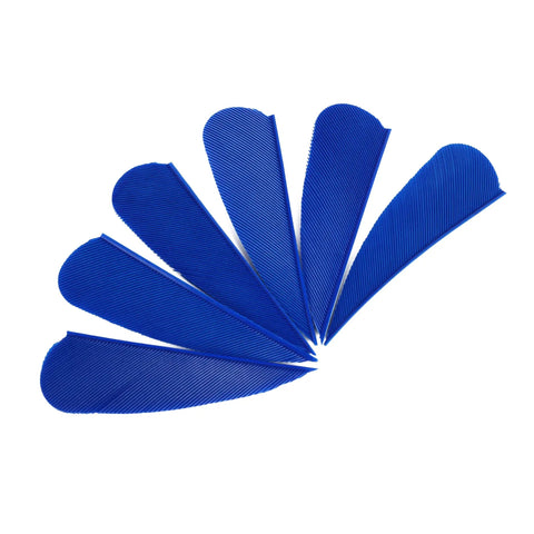 2 Inch Archery Fletching Feathers Dope Turkey Feathers Left Wing Right Wing Pack Of 50 For DIY Hunting Arrows Dark Blue Lightweight Balance