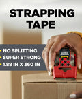 Reinforced Strapping Tape 1.88 In Wide And 360 In Long Clear Heavy Duty Packing Tape With Dispenser sealing a box