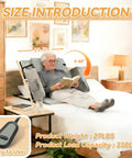 Cyanvine Electric Lifting Backrest For Bed With Remote Control, Adjustable Power Recliner Angles From 2 To 80 Degrees, No Install Needed, Perfect For Pregnancy Elderly And Patients With Handrail Fence, 29.5in width, 46in height.