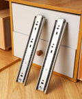Beefy 10 Inch Heavy Duty Bottom Mount Drawer Slides Stainless Steel 1 Pair 304 Stainless Glides For Cabinets And Tool Boxes, Smooth Quiet Glide Replacement Rails