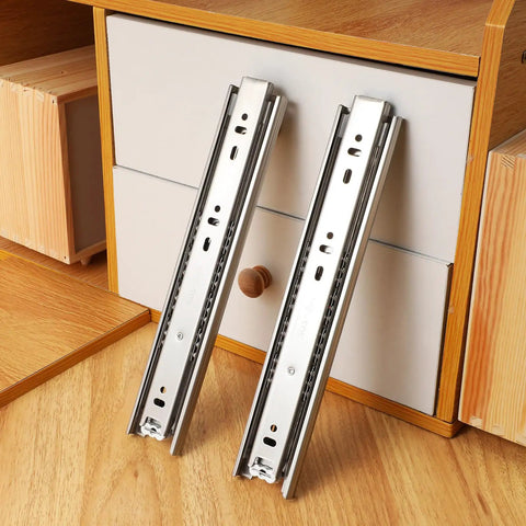 Beefy 10 Inch Heavy Duty Bottom Mount Drawer Slides Stainless Steel 1 Pair 304 Stainless Glides For Cabinets And Tool Boxes, Smooth Quiet Glide Replacement Rails