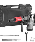 Heavy Duty SDS Plus Rotary Demolition Hammer Kit With Case Electric Demolition Chipping Hammer Drill Bits And Chisels Set 1000W Variable