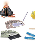 Hands On Kitchen Science Kit For Kids And Teens Six Dope Chemistry Experiments Easy DIY STEM Toy Gift For Boys And Girls At Home Learning With Everyday Household Items showcases colorful experiments like vinegar rockets and lemon-powered clocks.