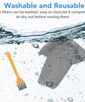 Vibe 3 In 1 Vacuum Filter Replacement For Bagless Stick Vacuum SD20020 Series underwater with cleaning brush.